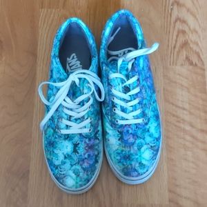 Vans succulent print shoes size 7